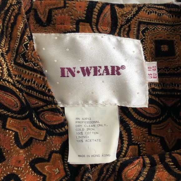Vintage In•Wear Tile Print Metallic Velvet Jacket - Picture 7 of 8
